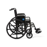 Guardian K1 Basic Nylon Wheelchair with Swing-Back Desk-Length Arms and Swing-Away Footrests 18in Seat 300lbs 1Ct