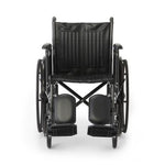 Guardian K1 Basic Vinyl Wheelchair with Full-Length Arms and Elevating Leg Rests 18in Seat 300lbs 1Ct