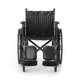 Guardian K1 Basic Vinyl Wheelchair with Full-Length Arms and Elevating Leg Rests 18in Seat 300lbs 1Ct