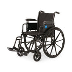 Guardian K3 Wheelchair with Height-Adjustable Desk-Length Arms and Swing-Away Footrests 18in Seat 300lbs Black 1Ct