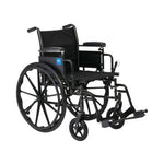 Guardian K3 Wheelchair with Desk-Length Arms and Swing-Away Footrests 20in Seat 300lbs Black 1Ct