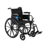 Guardian K3 Wheelchair with Desk-Length Arms and Swing-Away Footrests 20in Seat 300lbs Black 1Ct