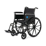 Guardian K3 Wheelchair with Height-Adjustable Full-Length Arms and Swing-Away Footrests 20in Seat 300lbs Black 1Ct