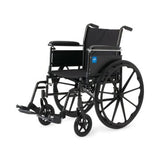 Guardian K3 Wheelchair with Height-Adjustable Full-Length Arms and Swing-Away Footrests 20in Seat 300lbs Black 1Ct