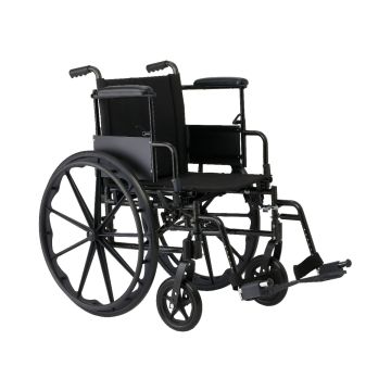 Guardian K4 Wheelchair with Height-Adjustable Desk-Length Arms and Swing-Away Footrests 18in Seat 300lbs 1Ct