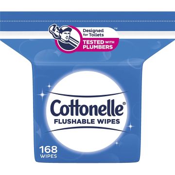 Cottonelle Flushable Wet Wipes Soft Pack 168/Pack 1Ct