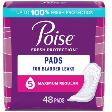 Poise Incontinence Pad Women Maximum Absorbency 48Ct