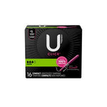 Kotex U Click Compact Tampons Super Absorbency 16/Box 1Ct