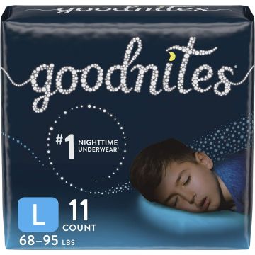 Goodnites Youth Diapers/Pants Boys L 68 - 95Lbs 11Ct