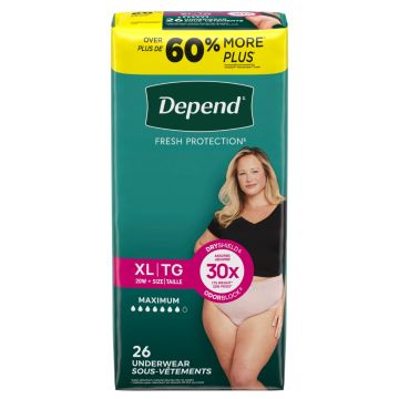 Depend Fresh Protection Underwear for Women XL 26Ct
