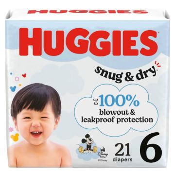 Huggies Snug and Dry Disposable Baby Diapers Size 6 21/Pack 4Ct