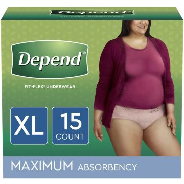 Depend Fresh Protection Underwear for Women XL 15Ct
