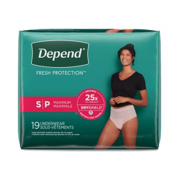 Depend Fresh Protection Underwear for Women S 19Ct