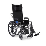 Guardian Reclining Wheelchair with Desk-Length Arms 16in Seat 300lbs Black 1Ct
