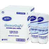 Kitchen Towel Roll – 8" x 11" White, 70 Sheets, 2 Ply, 24 Rolls/Case, 32 Cases/Skid - Snowsoft