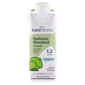 Kate Farms Pediatric Standard Nutritional Formula Ready-to-Feed 1.2Cal/mL Vanilla 8.45oz 12Ct