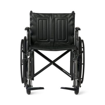 Guardian Extra-Wide Wheelchair with Swing-Away Footrests 20in Seat 500lbs 1Ct