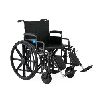 Guardian Extra-Wide Wheelchairs with Elevating Leg Rests 22in Seat 500lbs 1Ct
