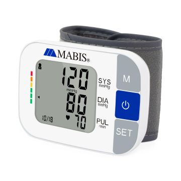 HealthSmart Digital Wrist Blood Pressure Monitor with Voice Readings Universal 1Ct