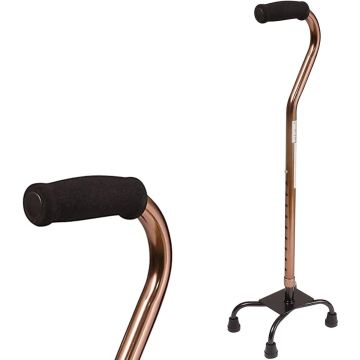 DMI Adjustable Quad Cane Offset Handle S 250lbs 1Ct