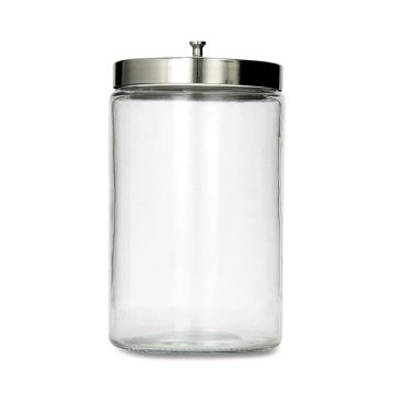HealthSmart Glass Sundry Jar with Metal Lid Unlabeled 1Ct