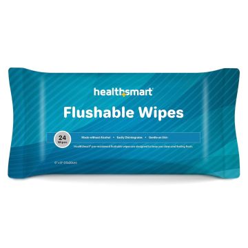 HealthSmart H+S Flushable Wipes Soft Pack 24/Pack 1Ct
