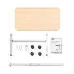 Overbed Table with Spillproof Vinyl Wrap Top, Fusion Maple