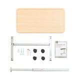 Overbed Table with Spillproof Vinyl Wrap Top, Fusion Maple