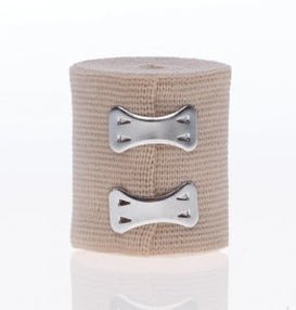 Medline Sure-Wrap Elastic Bandage with Clips, Beige, 2 in × 5 yd, Box of 10