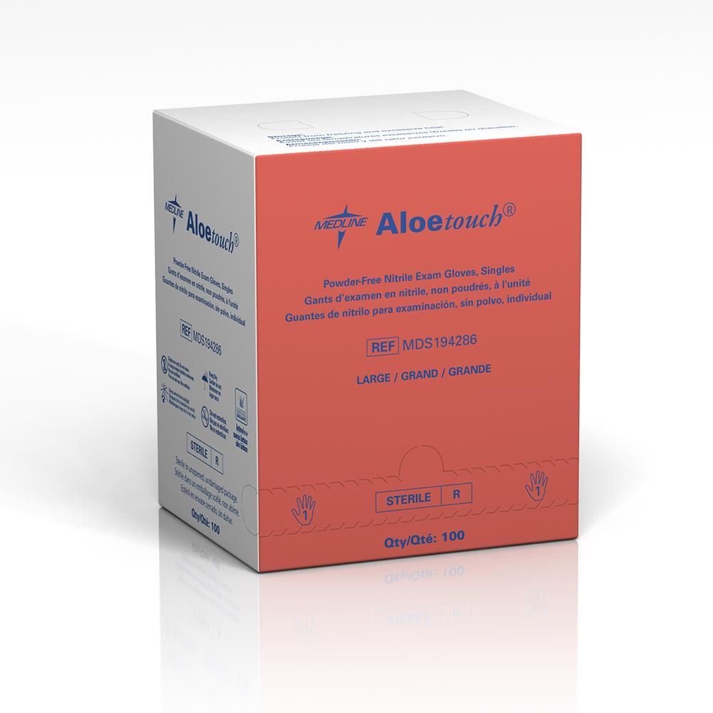 AloeTouch® Sterile Powder-Free Nitrile Exam Glove, Green; Large