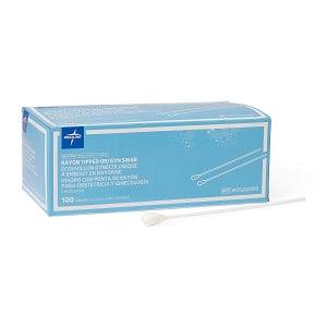Medline Rayon-Tip OB/GYN Swab, Non-Sterile, Plastic Shaft, 8 in, Case of 500