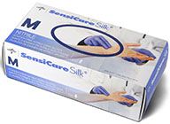 SensiCare® Silk Powder-Free Nitrile Exam Glove, Blue; Medium
