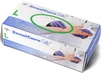 SensiCare® Silk Powder-Free Nitrile Exam Glove, Blue; Large