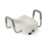 Locking Raised Toilet Seat with Arms; 5"