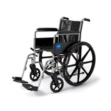 Excel 2000 Series Wheelchair; 18" (46 cm), Fixed Arms, Swing Away Legs
