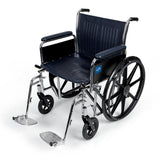 Excel 2000 Series Wheelchair; Extra-Wide, 20" (50.8cm) Seat, Removable Full-Length Arms, Swing-Away Footrests