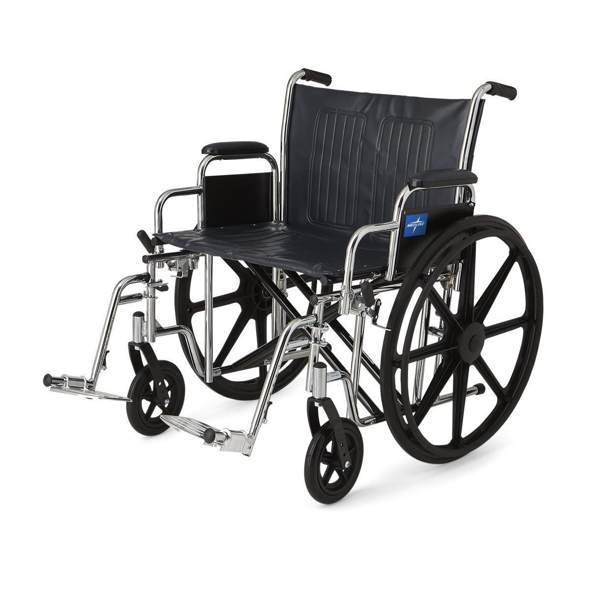 Standard Wheelchair with Arms, 22" W, Removable Desk-Length Arms