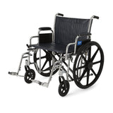 Excel 2000 Series Wheelchair; Extra-Wide, 24" (60.96 cm), Removable Full-Length Arms, Swing-Away Footrests