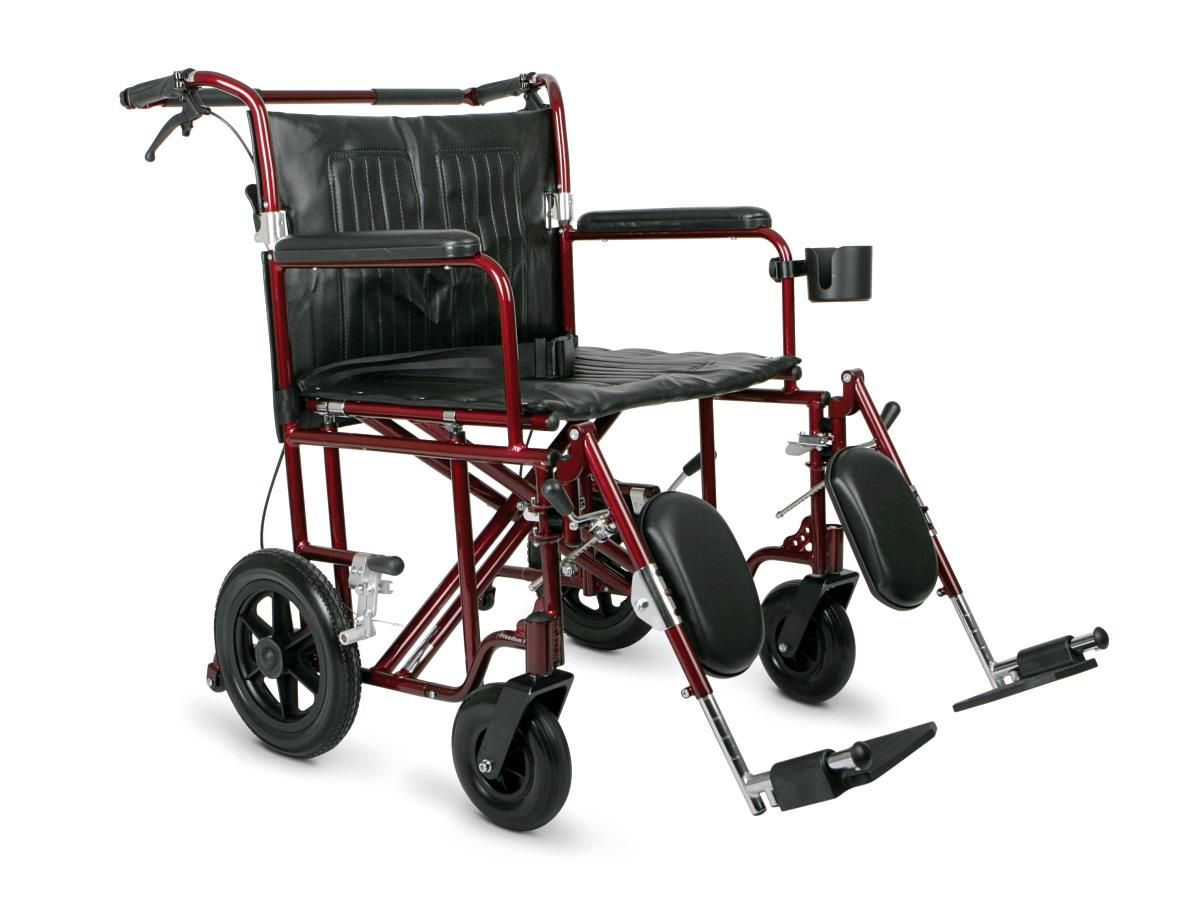 Bariatric Transport Chairs; 22" (56 cm), Freedom Plus Lightweight Chair