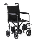 Basic Steel Transport Chair with 8" Wheels, Black