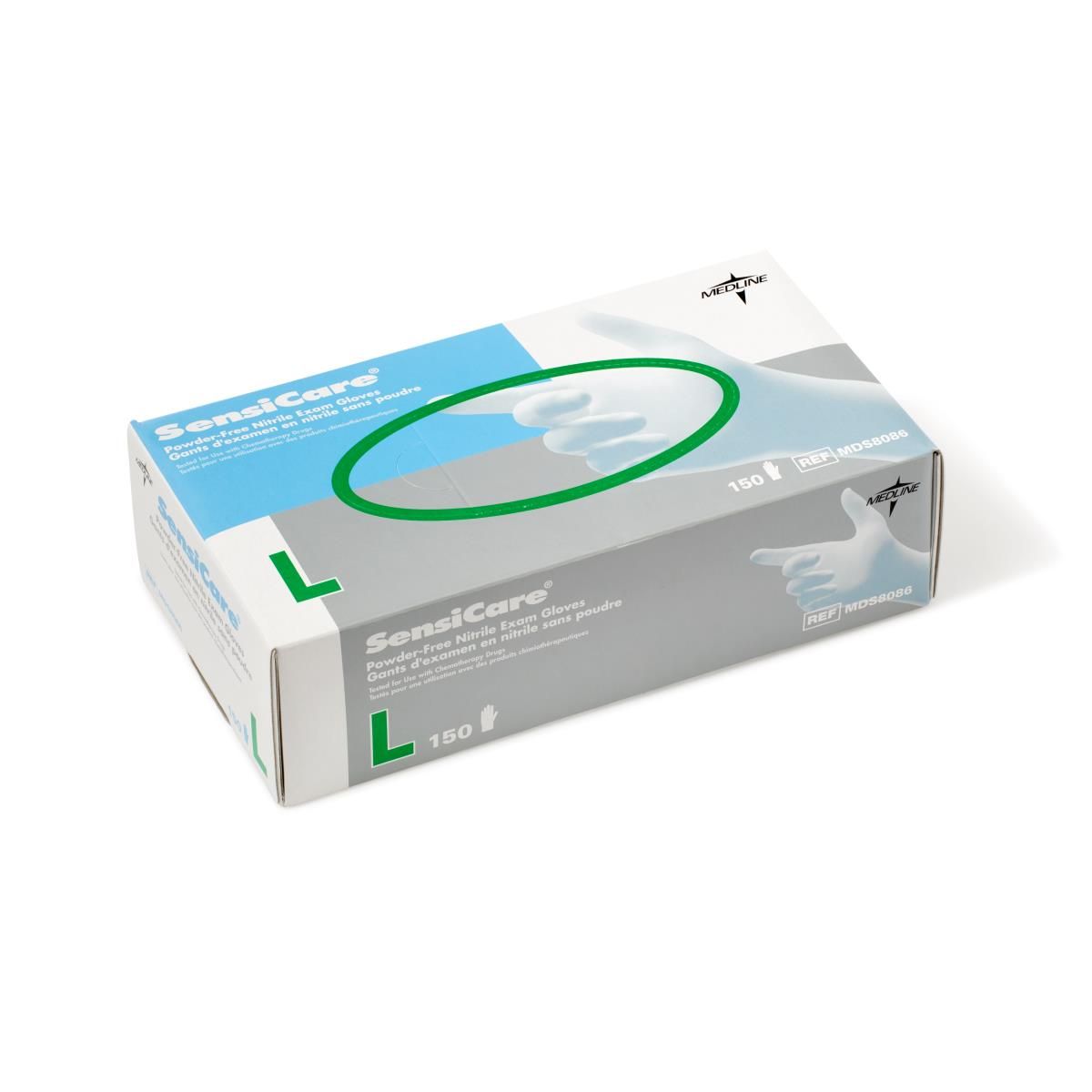 SensiCare® Powder-Free Nitrile Exam Glove, Blue; Large