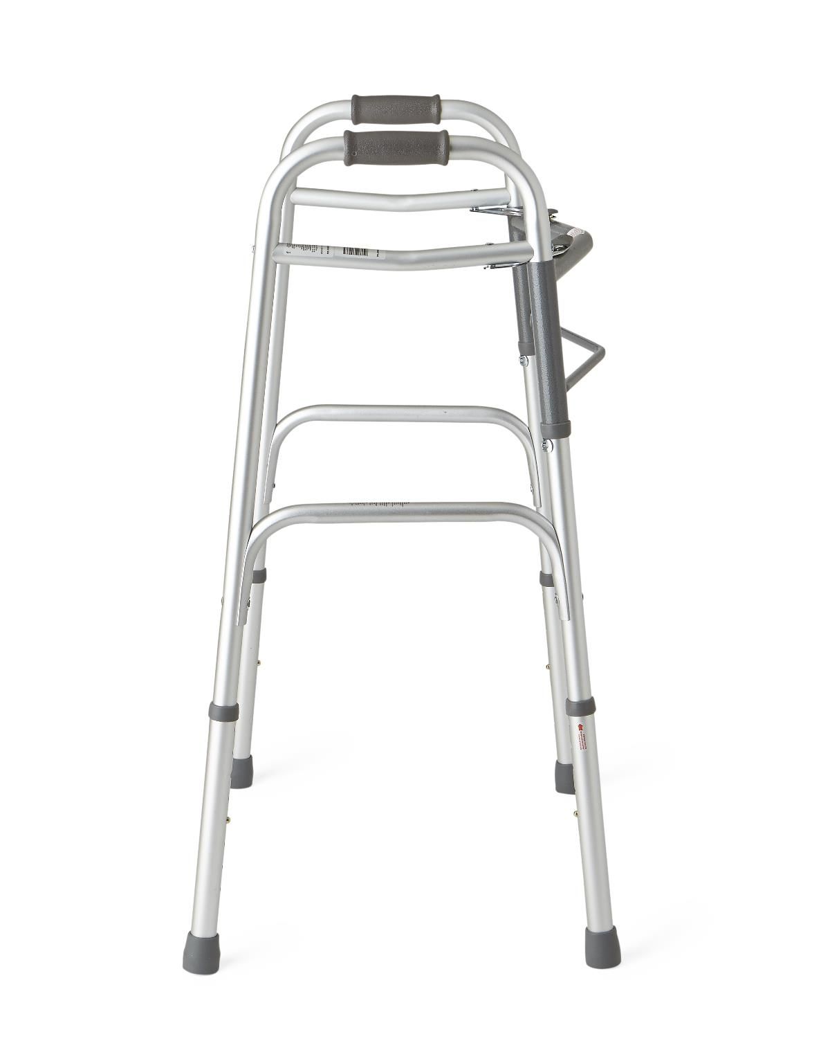 Two-Button Folding Walker*, Aluminium, No Wheels