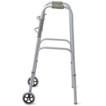 Two-Button Folding Walker*, Aluminium, 5" Wheels