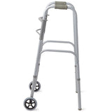 Two-Button Folding Walker*, Aluminium, 5" Wheels