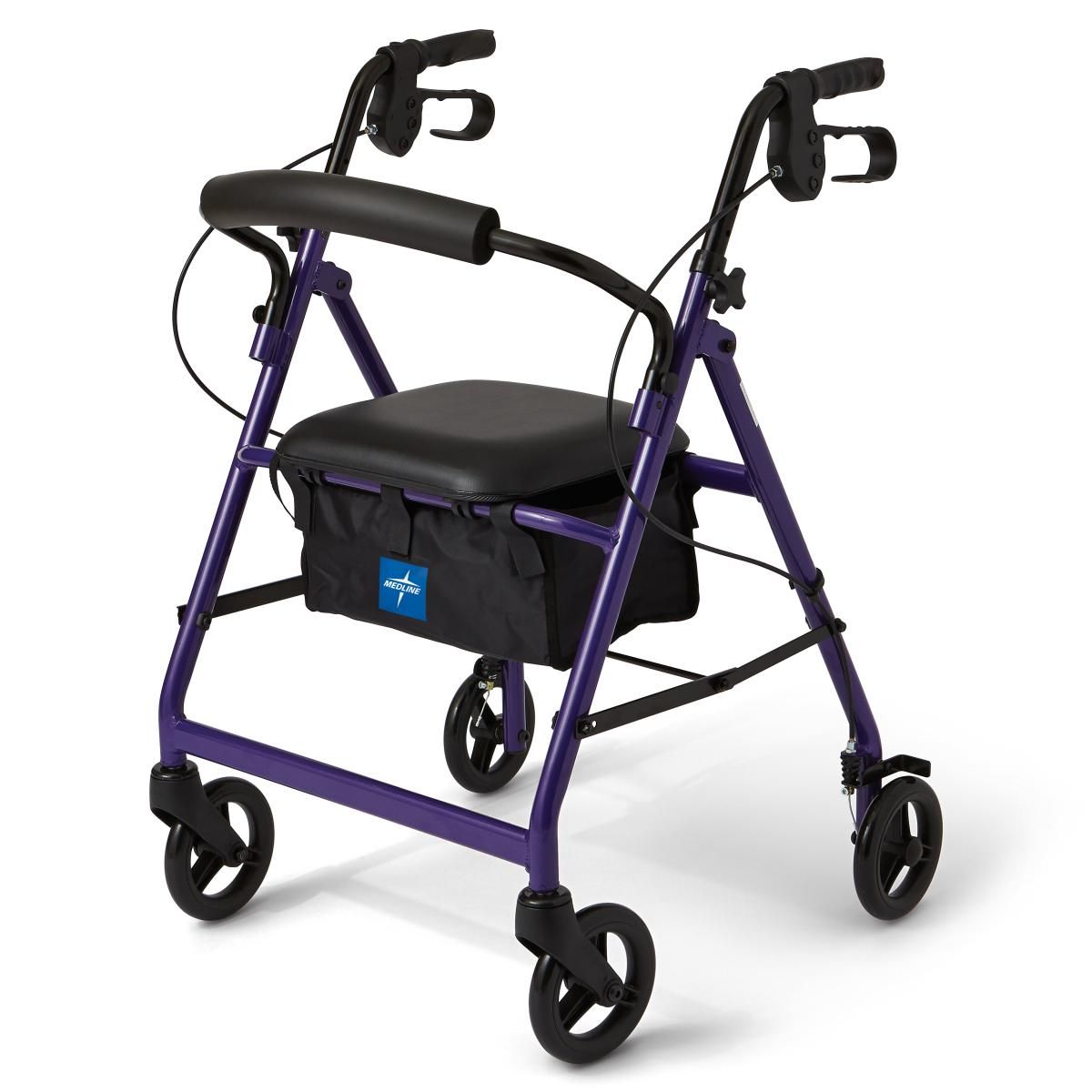 Basic Aluminum Rollator, Purple