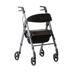 Momentum Rollator; gray, weight capacity 250 lb, weight 18.8 lb, seat height 21"-25", seat dimensions 16.75" x13.25"