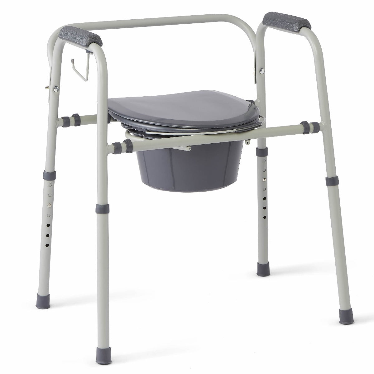 Steel Commode with Microban; Gray