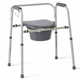 Steel Commode with Microban; Gray
