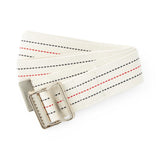 Transfer/Gait Belt; Beige with Stripes, with Metal Buckle