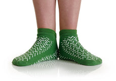 No-Slip Double Tread Slipper Sock, Medium, Green